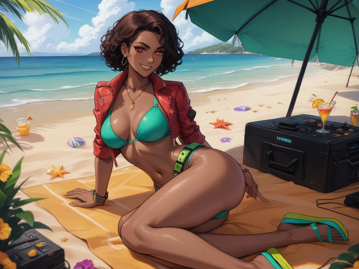 Chest And Hips Proportionate, Energetic Face, Wide Proportionate Waist ラティーナAIエロ