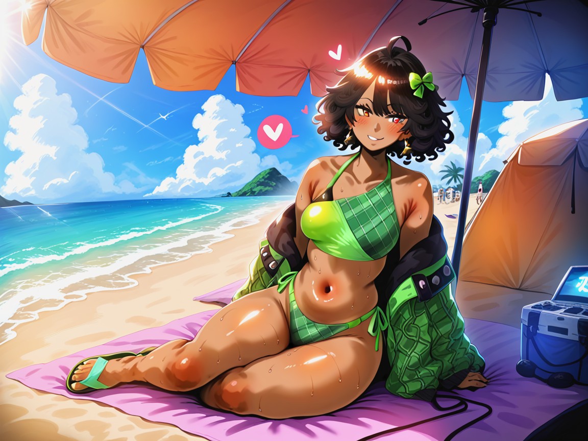 Vibrant Saturated Colors, 18+, Sweaty Hentai AI Porn