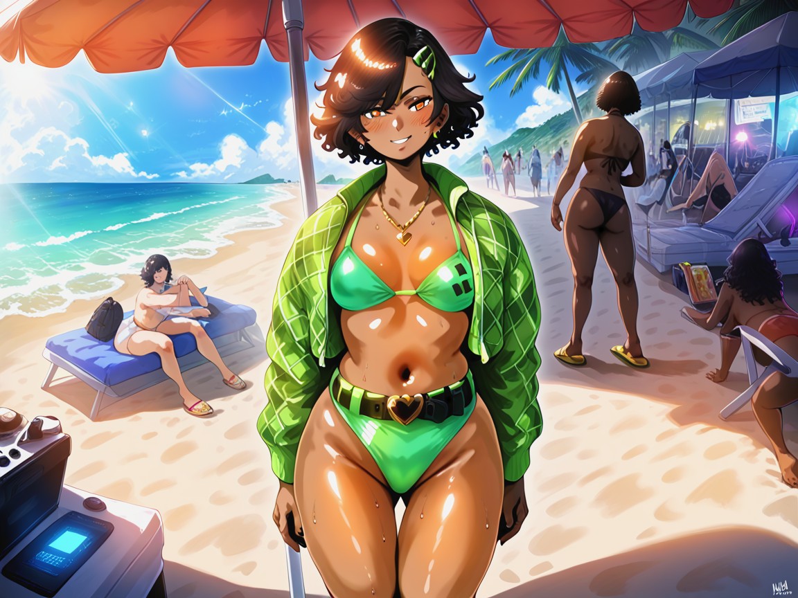 Chest And Hips Proportionate, Squared Shoulders, High Color Contrast Hentai AI Porn