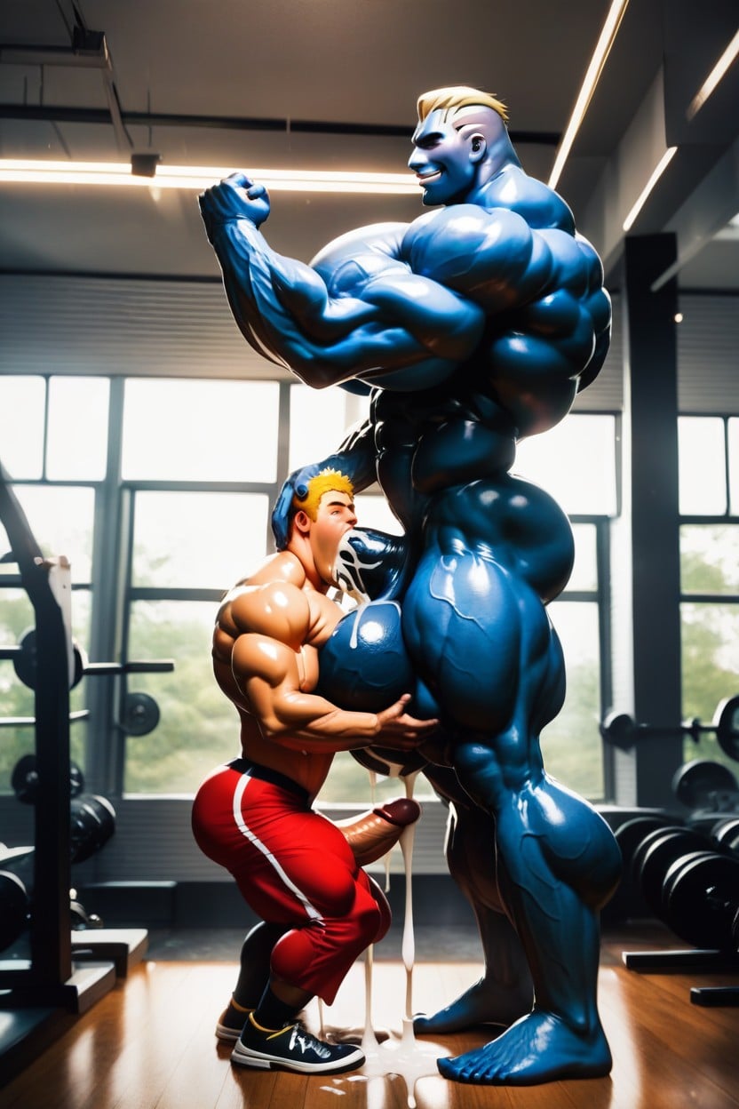 Cock Bigger Than Leg, Giant Bodybuilder, Pokemon AI Gay Porn