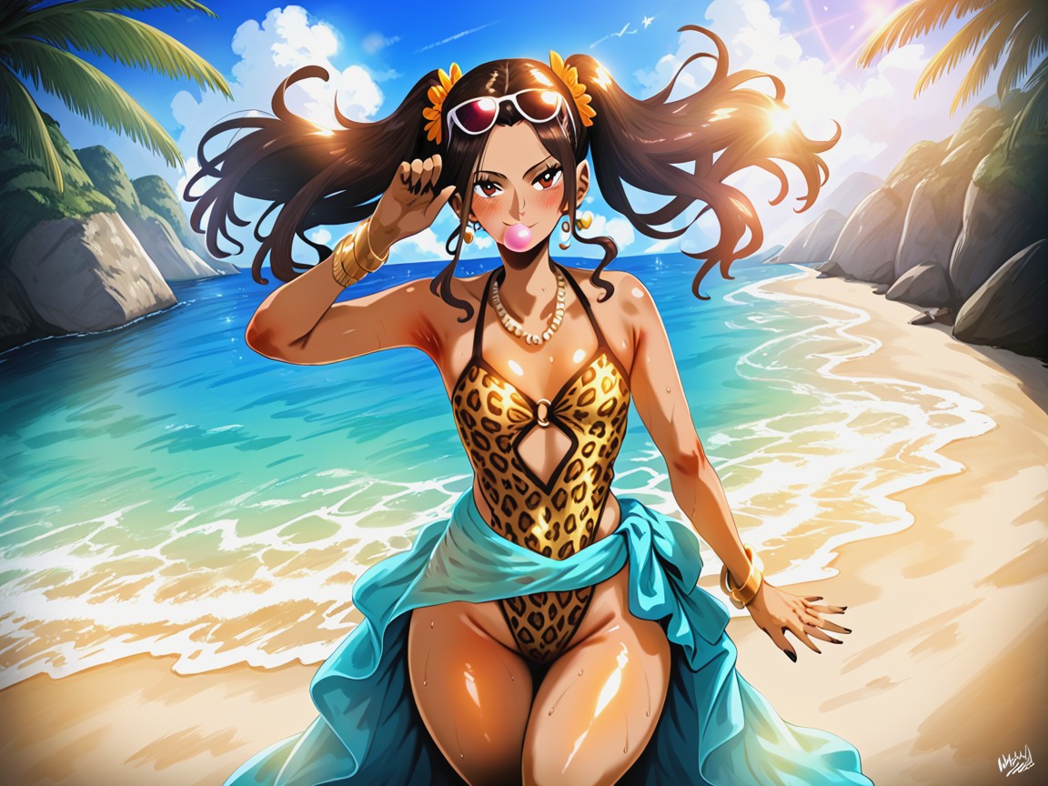 Gapped Thighs, Black Lipstick, High Breasts Hentai AI Porn