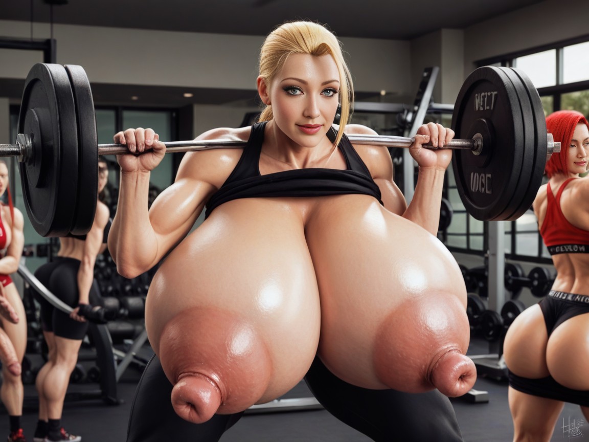 Hyper Massive Nipples, Impossibly Colossal Round Breasts, Orgasm AI Porn