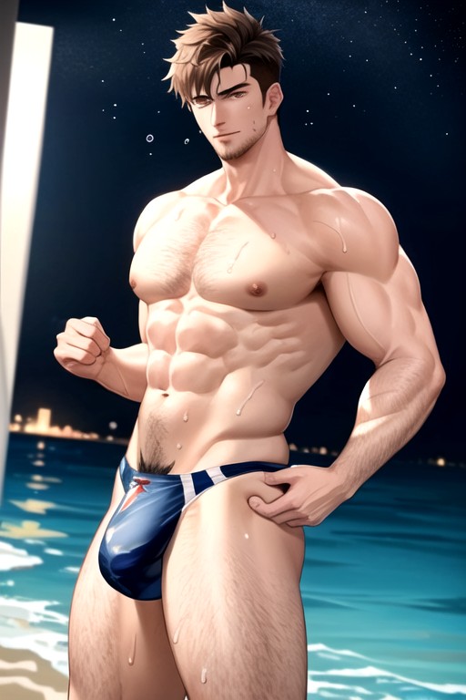 Uhd Render, Many Precum Cover Balls, Man AI Gay Porn