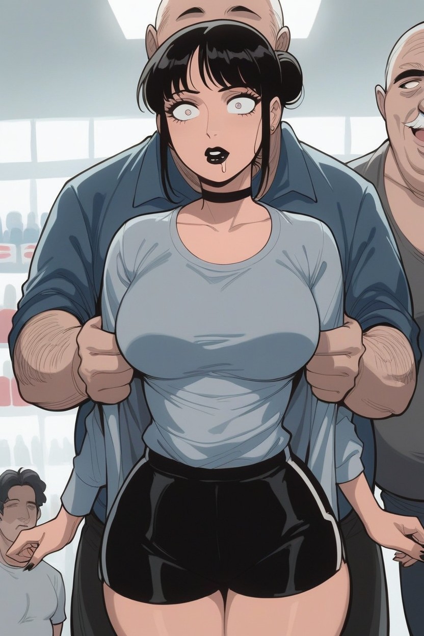 Hair Bun, 18+, Wide Eyes Hentai AI Porn