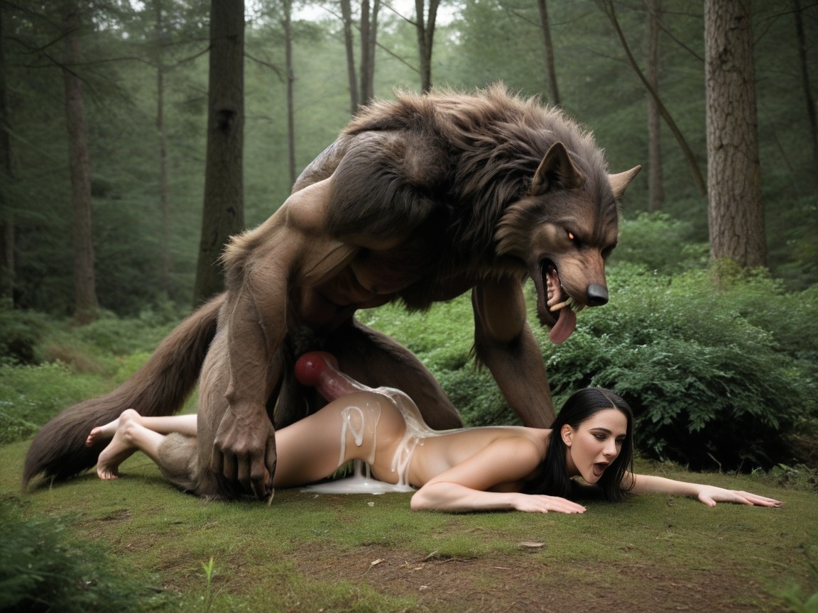 Werewolf Knotted Cock, Full Body, Werewolf Has Claws AI Porn