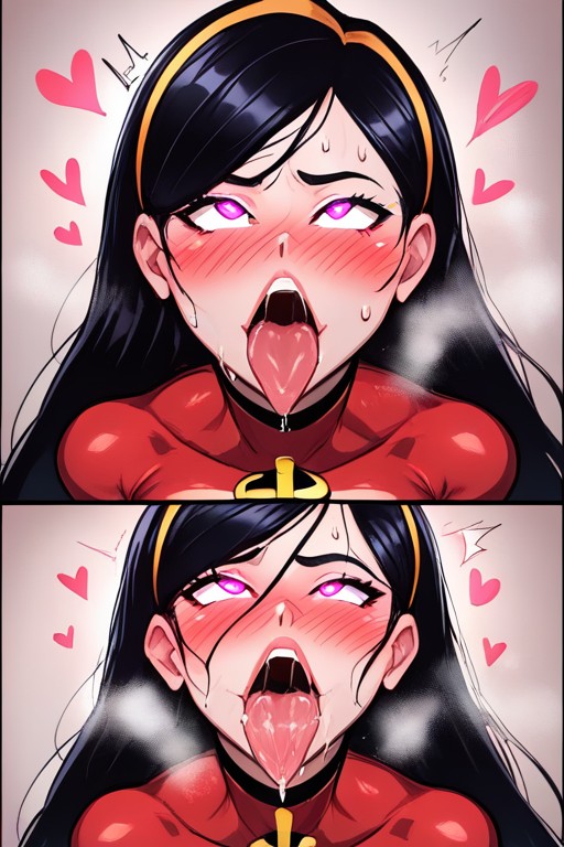 Steam, Null Art Style, Tongue On Focus Hentai AI Porn