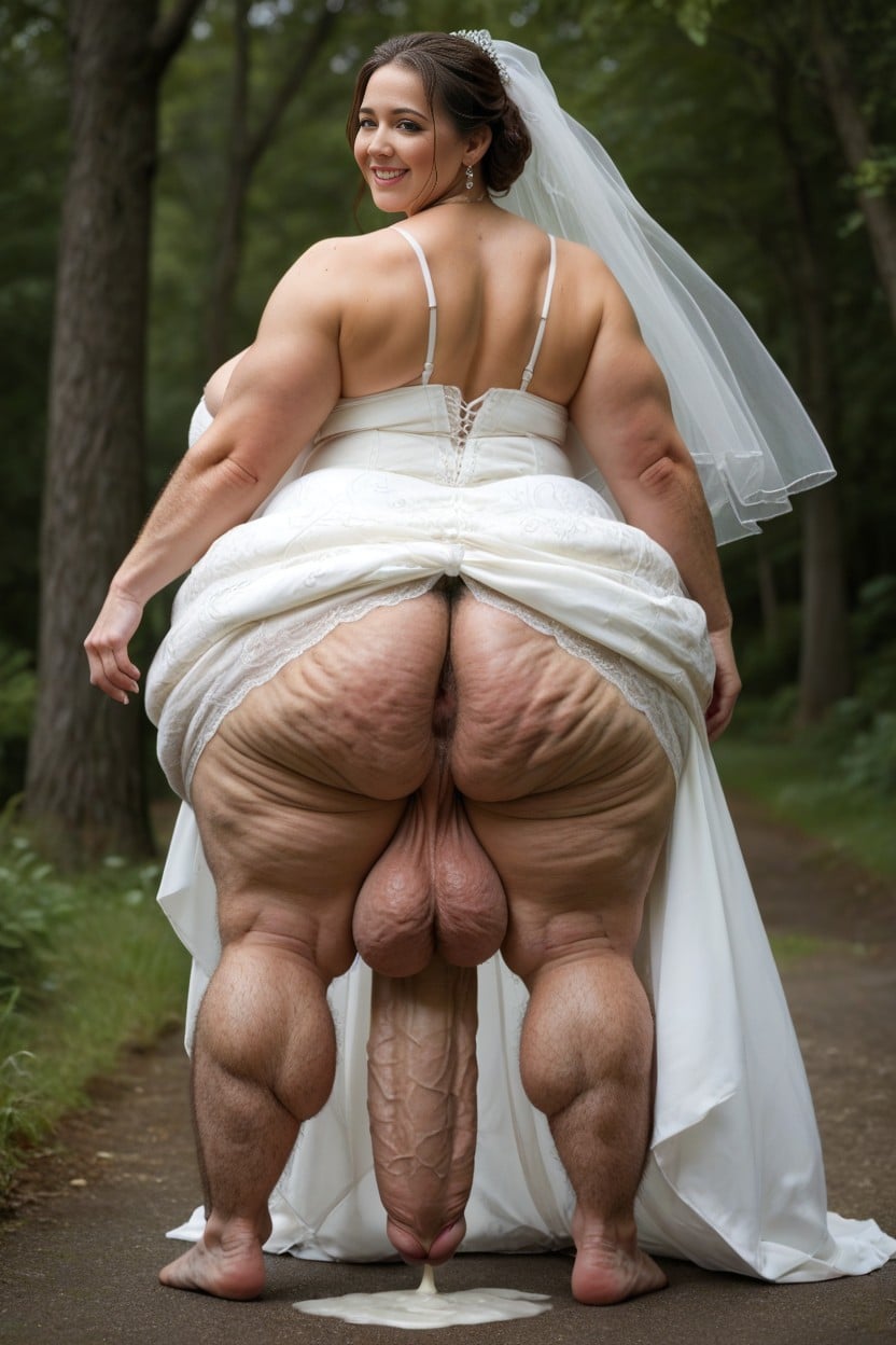 Milf, Cumshot, Outdoor Wedding BBW AI Porn