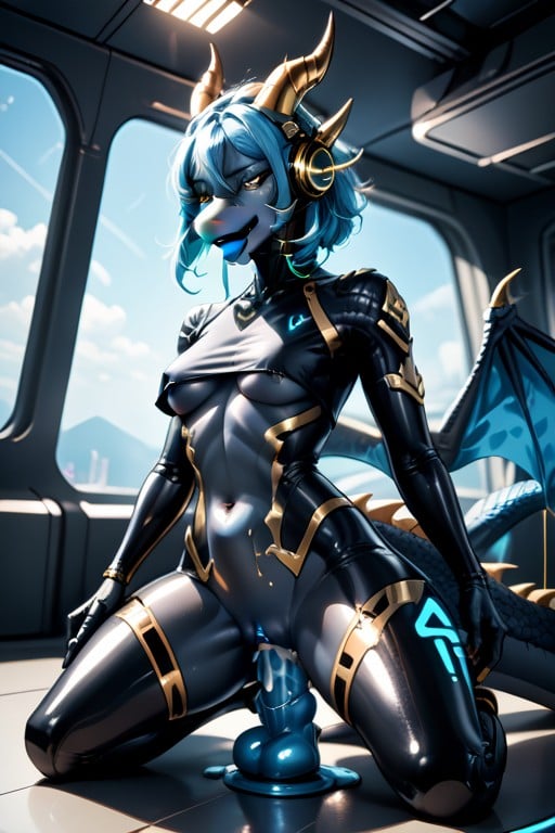 Blue Cum, Mind Breaking Orgasm, Blue Tongue Furry AI Porn