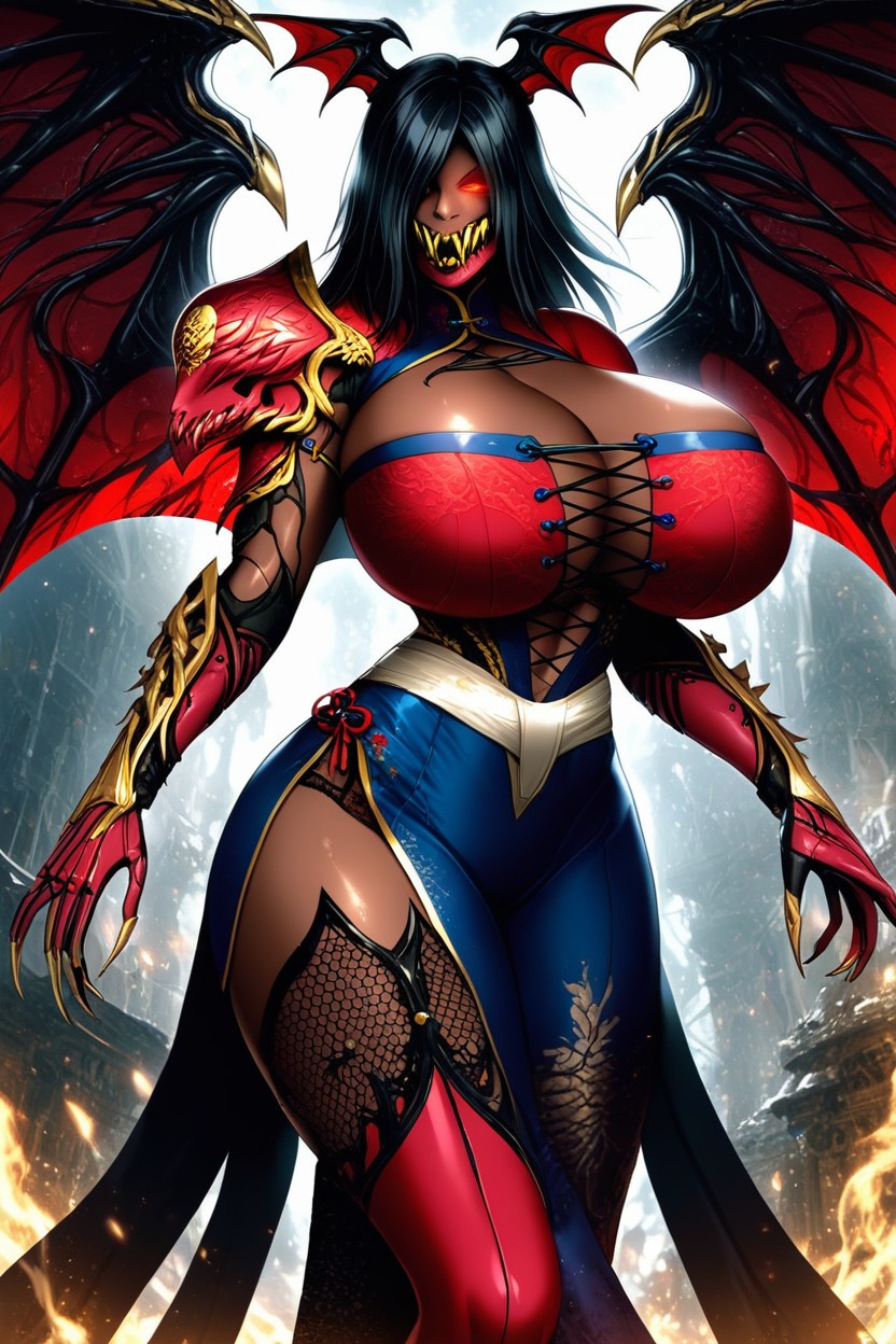 18+, Armor, Enormous Expanded Breasts Hentai AI Porn