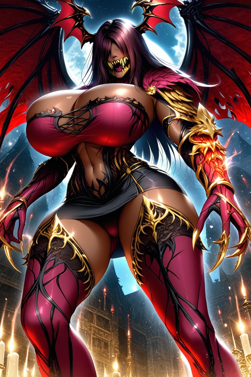 Huge Claws, Glowing Eyes, Hyper Breasts Hentai AI Porn