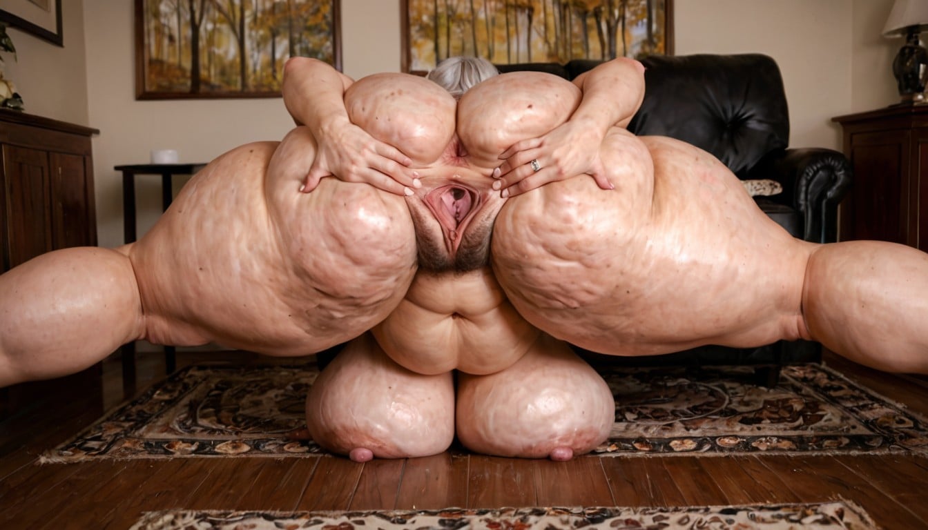 Swollen Pussy, Extremely Dripping Pussy, Extremely Giant Fat Ass BBW AI Porn