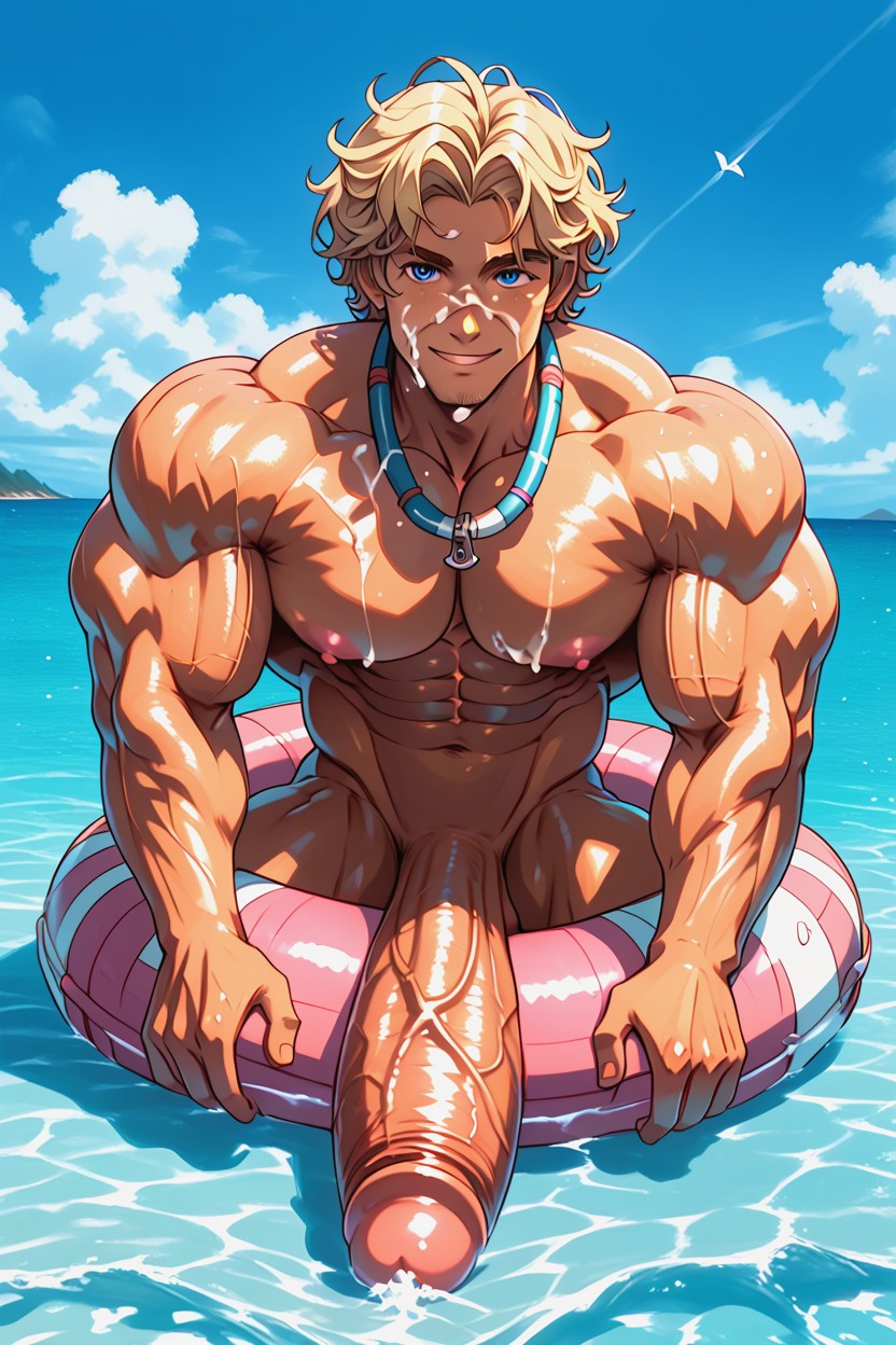 Bleu Eyes, Big Smile, Award Winning Photo AI Gay Porn