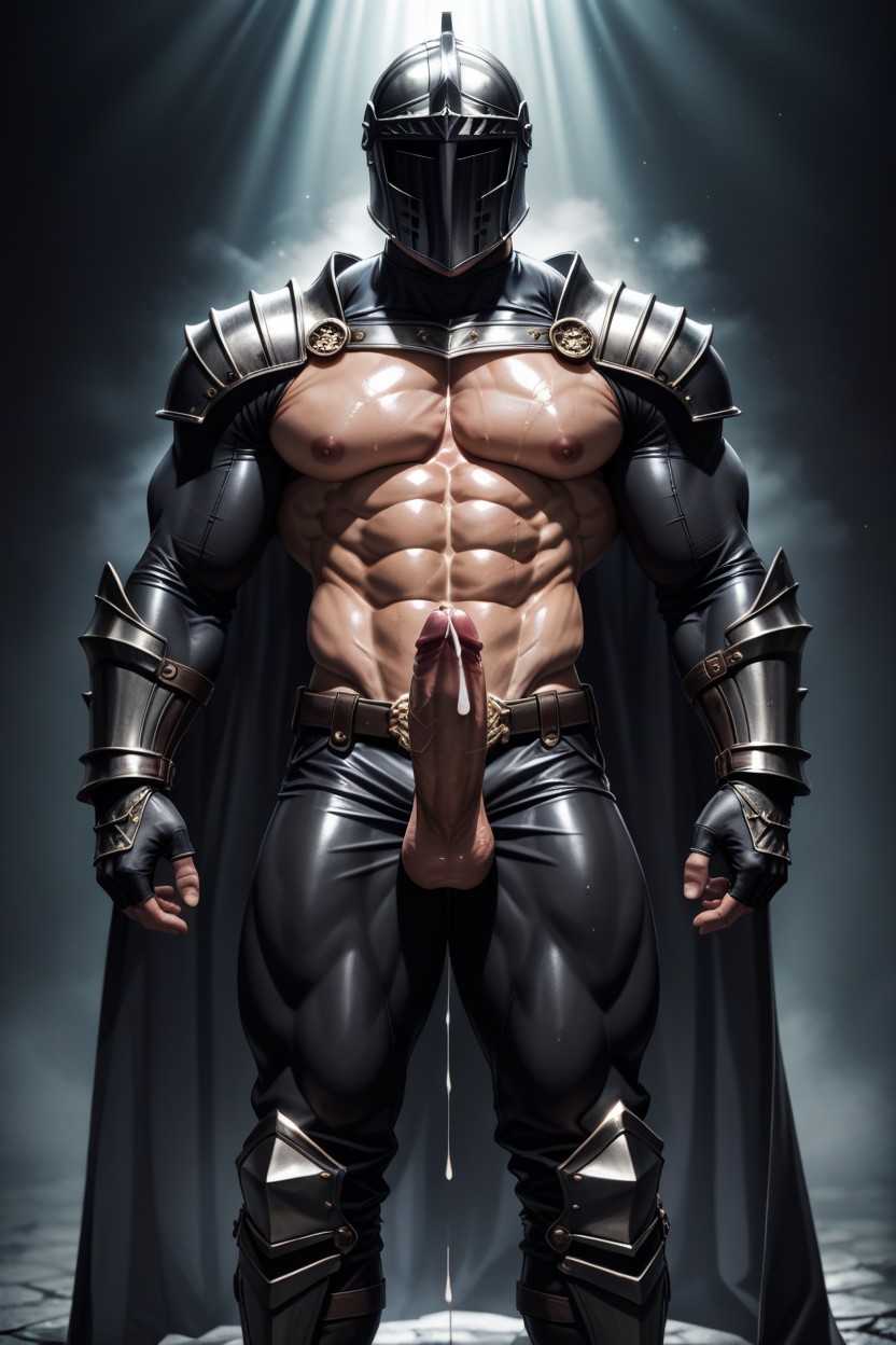 Looking At Viewer, Corrida, Wearing Full Black Metal Armor Porno gay IA