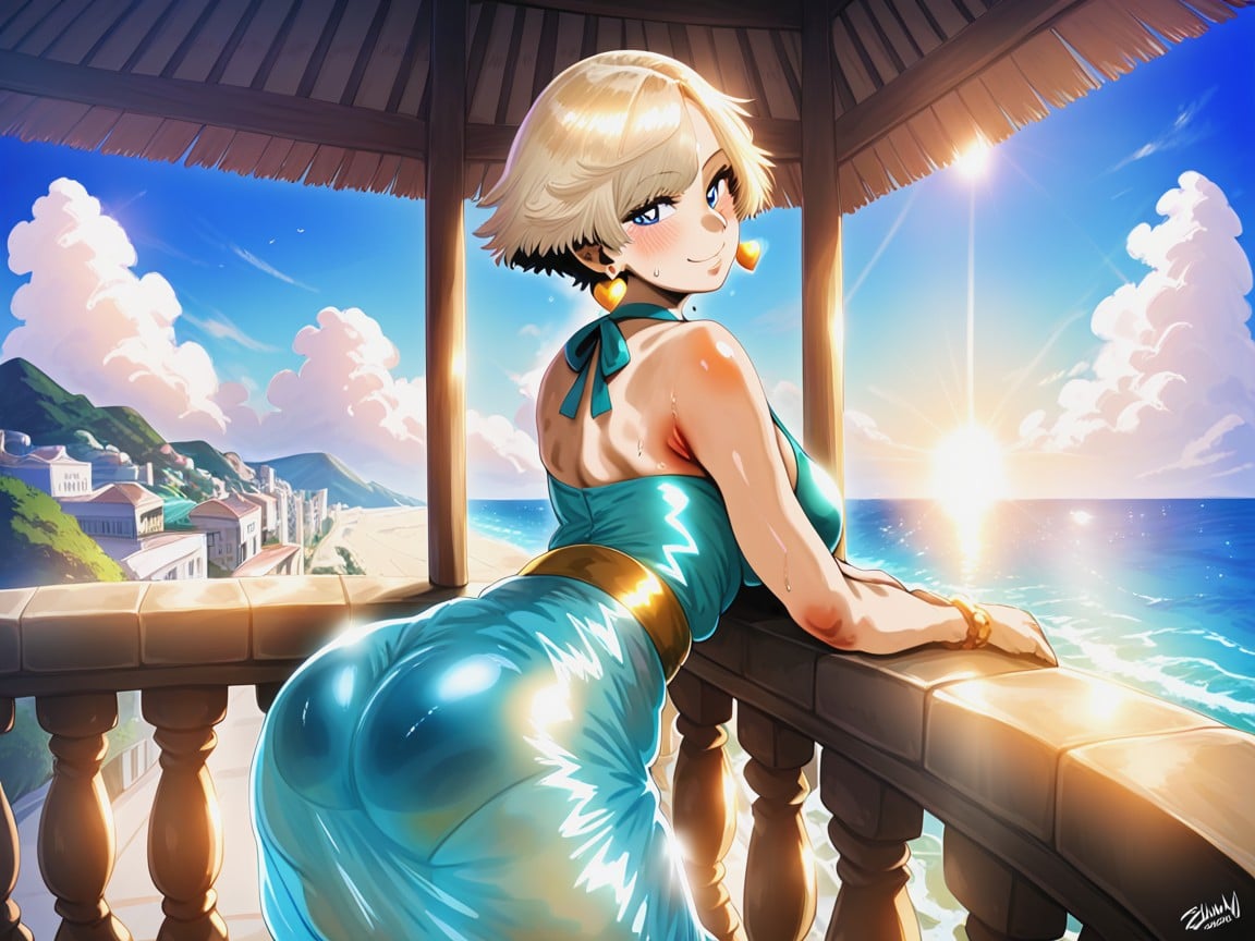 Pixie Cut, Rounded Ass, Low Torso Height Hentai AI Porn