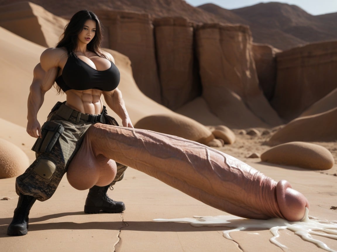 Massive Ass, Desert, Cock Is Bigger Than Leg AI Porn