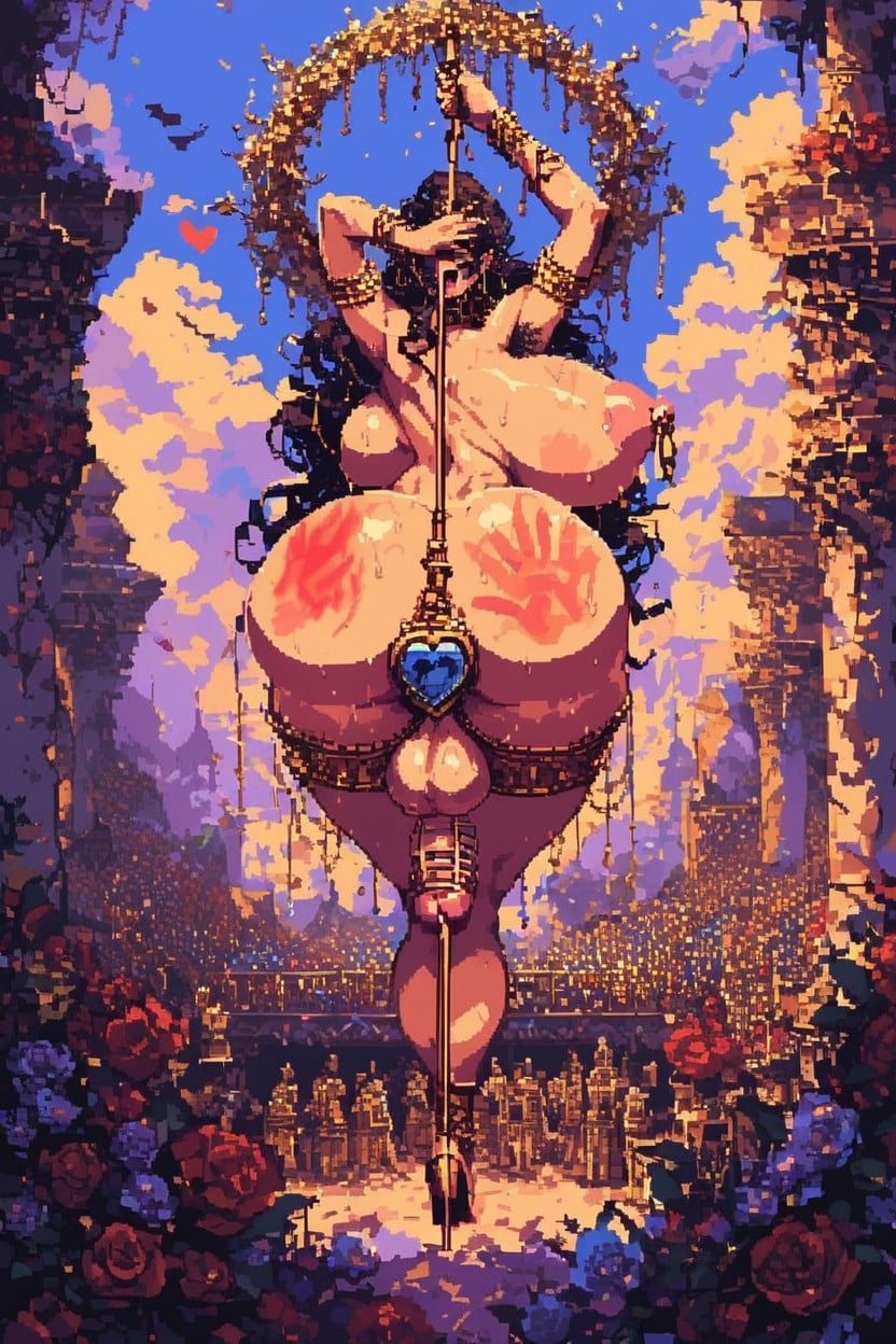 Hyper Foreskin, At Carnival, Pink Chastity Cage Hentai AI Porn