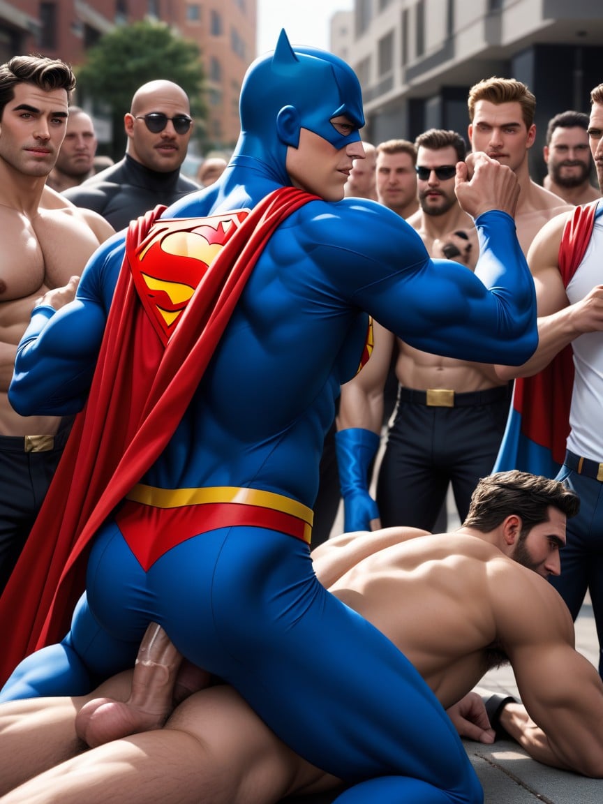 Erect Cock, Superman, Group Sex AI Gay Porn
