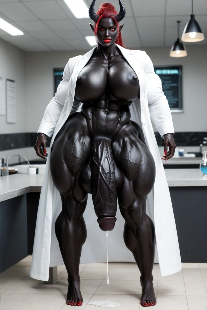Venom Skin, Devil, Toned Muscles Shemale AI Porn