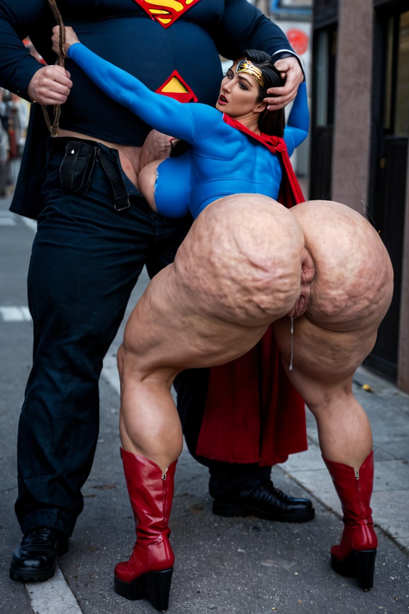 Pre Cum, Anal Fucked By Superman, Perfect Face And Eyes AI Porn