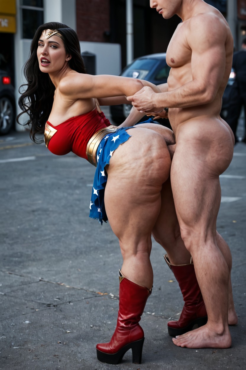 Hourglass, Bubble Huge Ass, Extremely Large Ass AI Porn