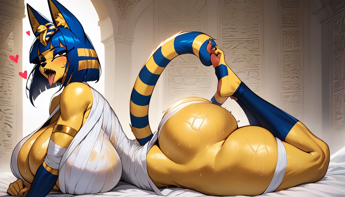Hourglass Shape, Large Breasts, Hyper Style Furry AI Porn