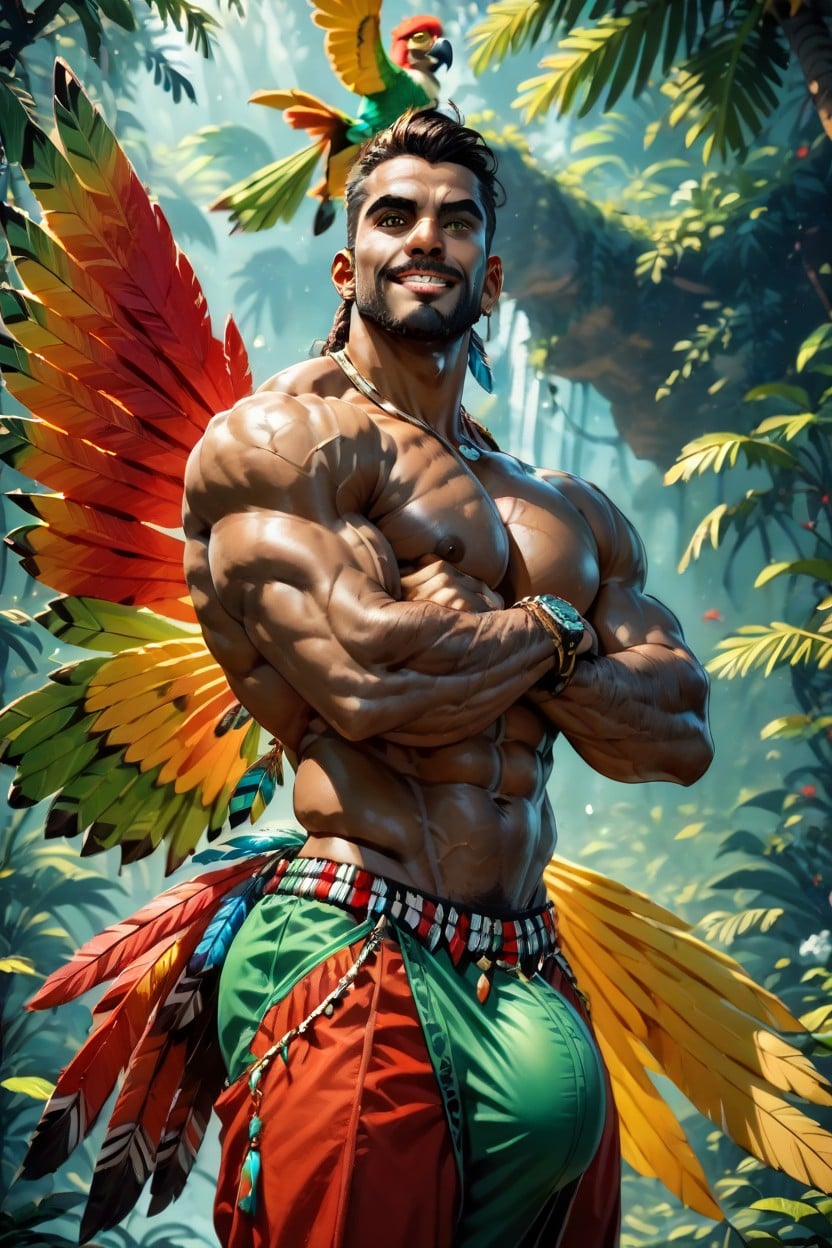 Smile, Splash Art, Hanging Heavy Balls AI Gay Porn