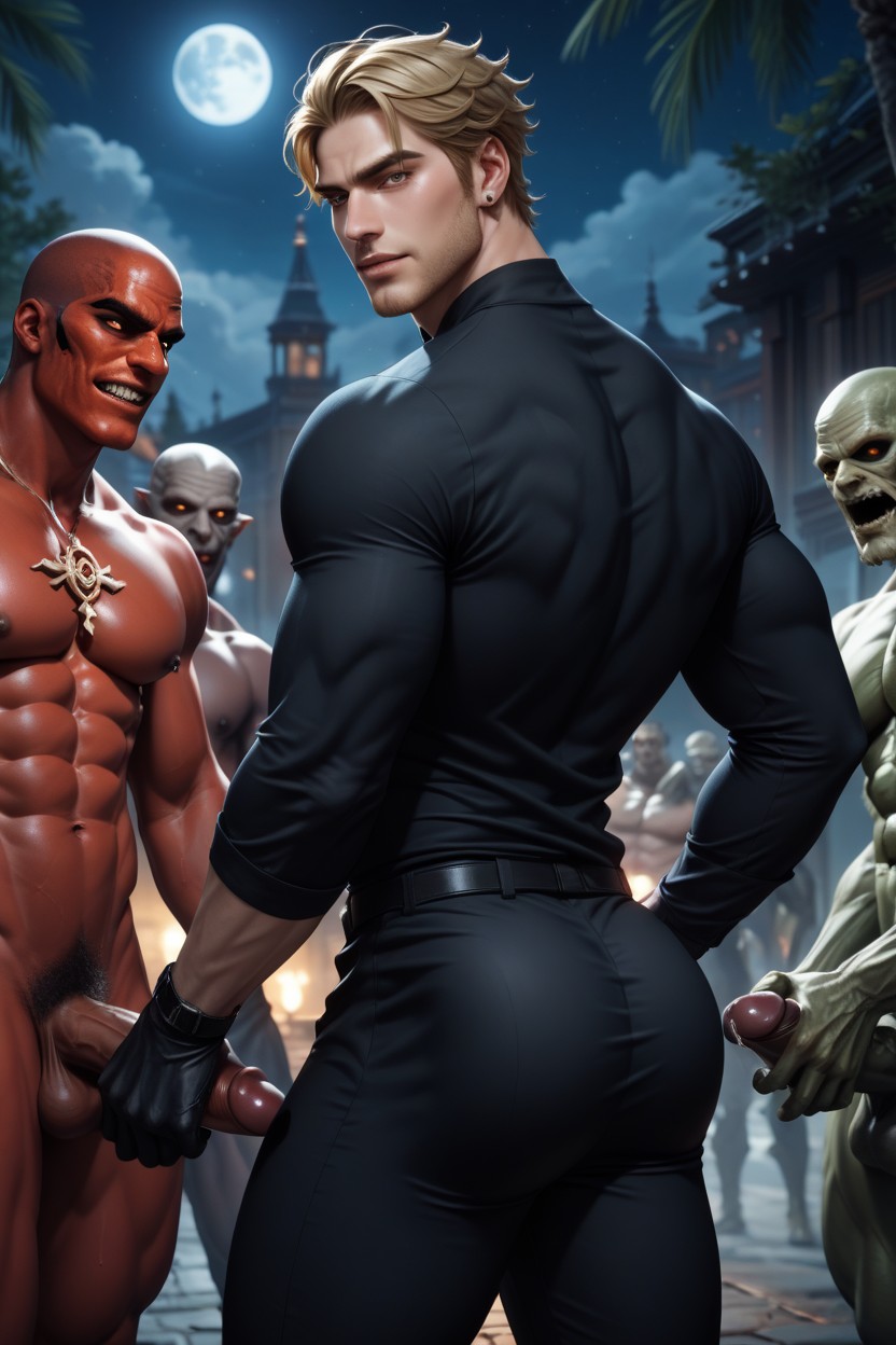 Scary, 18+, Males Only AI Gay Porn