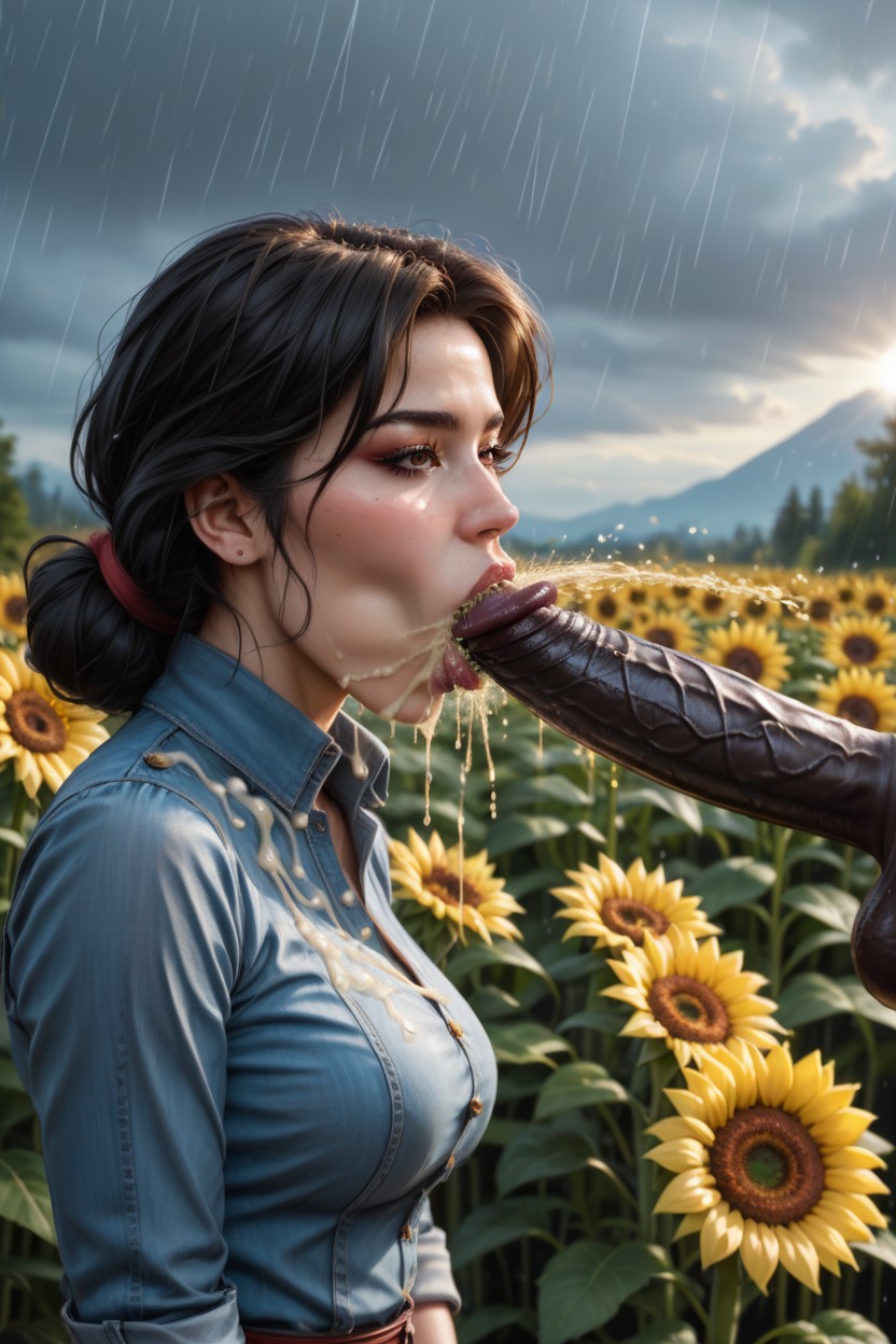 Hdr, Gigantic Piss Pray On Face, Extreme Cum On Hair MILF AI Porn
