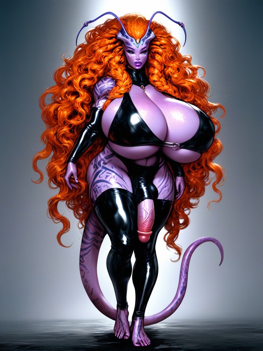 Hyper Gigantic Breasts, Sci Fi, Gorgeous Alien Shemale AI Porn