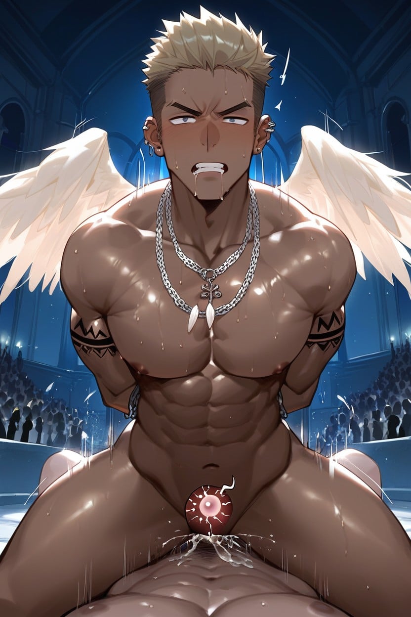 Dark, Arched Back, Crowd AI Gay Porn