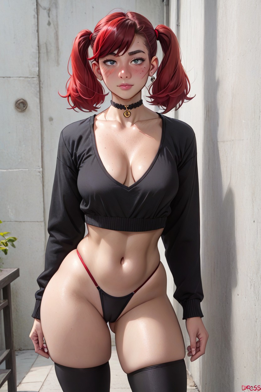 Saggy Tits, Low Hanging Breasts, Frilly Skirt AI Porn