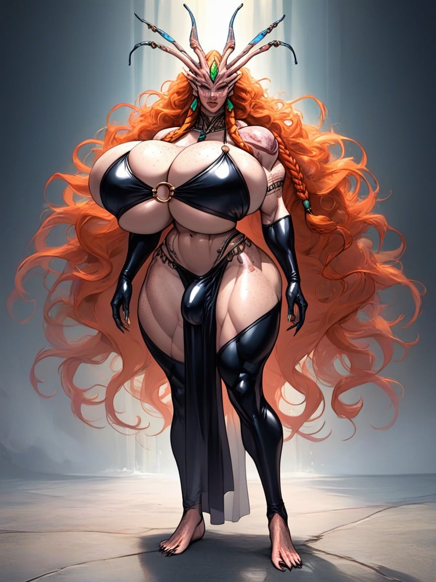 Full Piercings, 1 Person, Ass Bigger Then Torso Shemale AI Porn