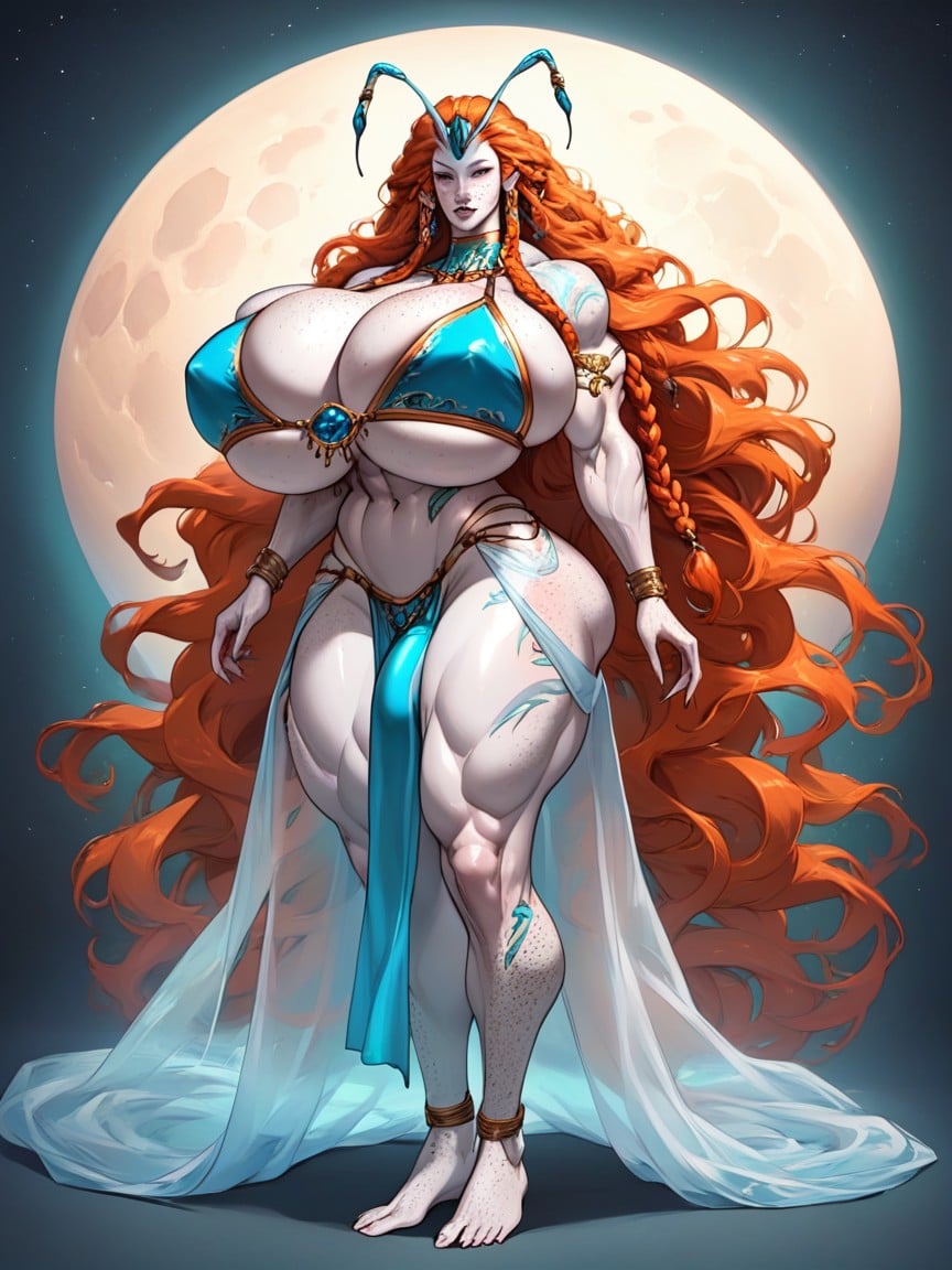 Colossal Breast, Modeling, Full Jewelry Shemale AI Porn