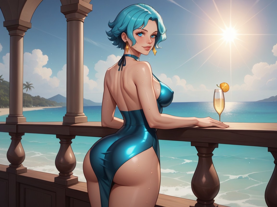 Woman Looking Away, Rounded Breast, Woman Relaxing Hentai AI Porn