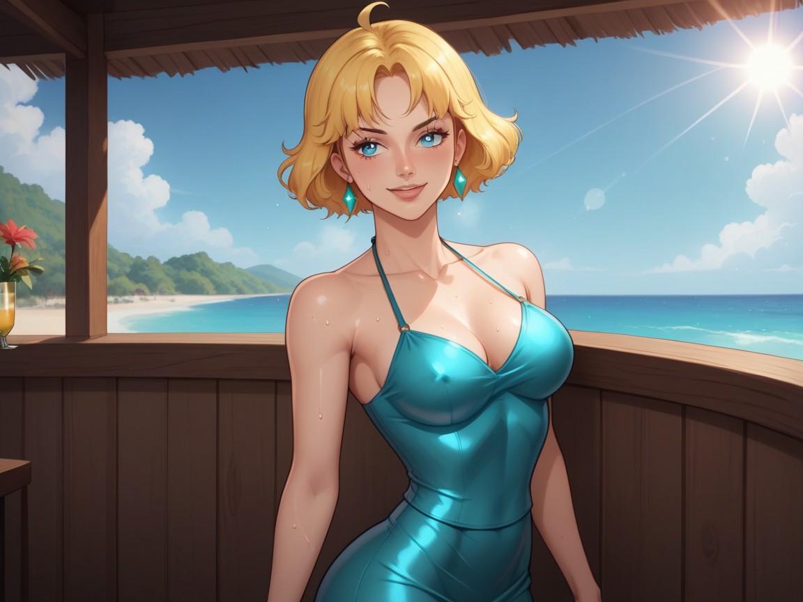Ultra Detailed, Woman Looking Away, Blue Eyes Hentai AI Porn