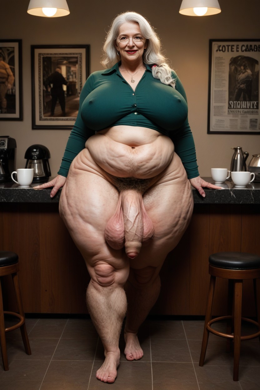 Breast Expansion, Gigantic Saggy Breast, Fully Clothed AI Porn
