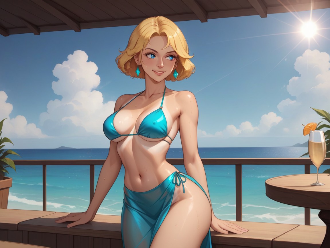 Sunny, Vibrant Saturated Colors, Snatched Waist Hentai AI Porn