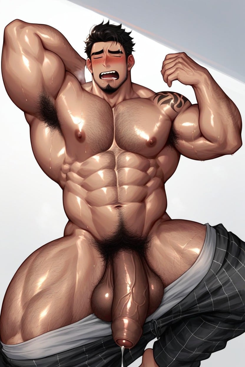 Foreskin, Hairy, Messy Hair AI Gay Porn