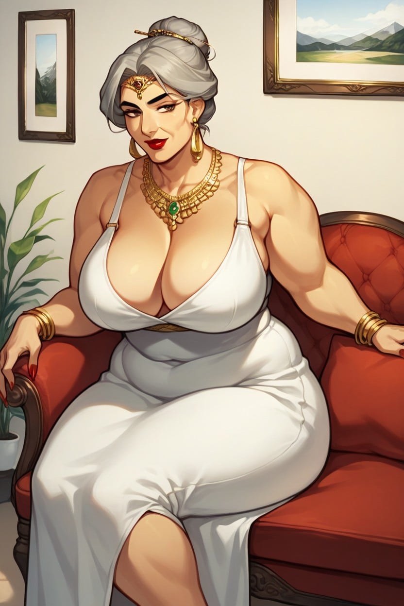 Grinning, Bindi On Forehead, Hindi Indian Woman AI Porn