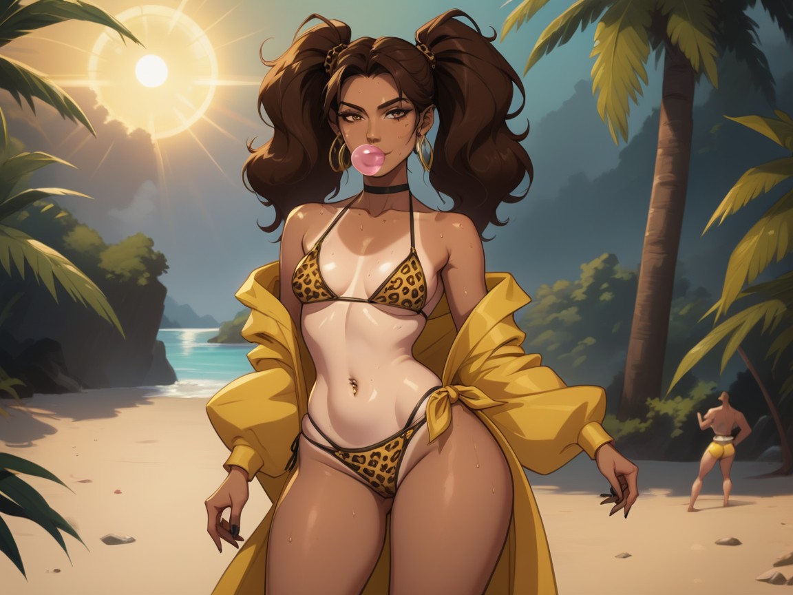 Modern Day Setting, Líneas De Bronceado Del Bikini, Afterimage Porno latina IA
