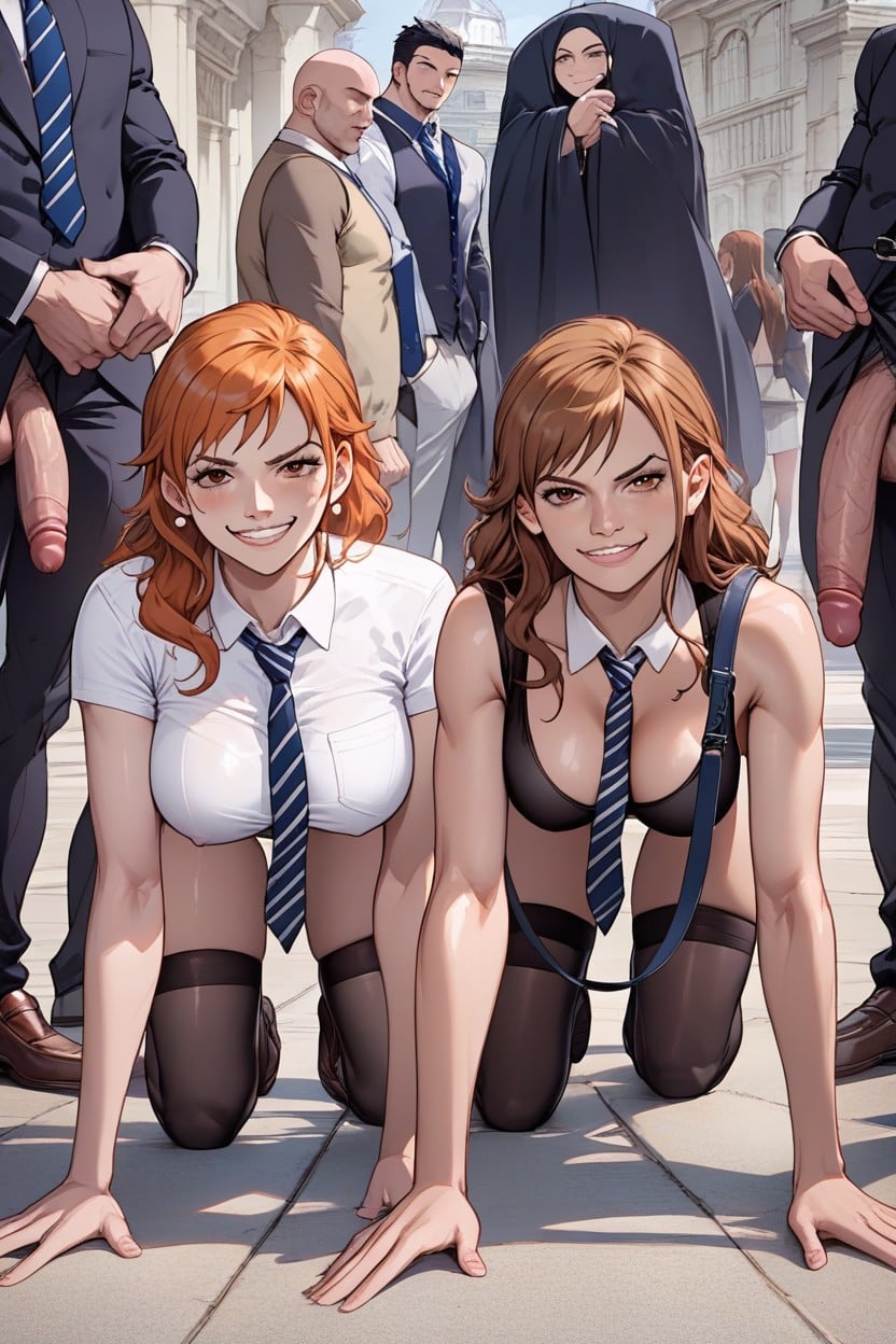 Large Breast, Background, 2 People Hentai AI Porn