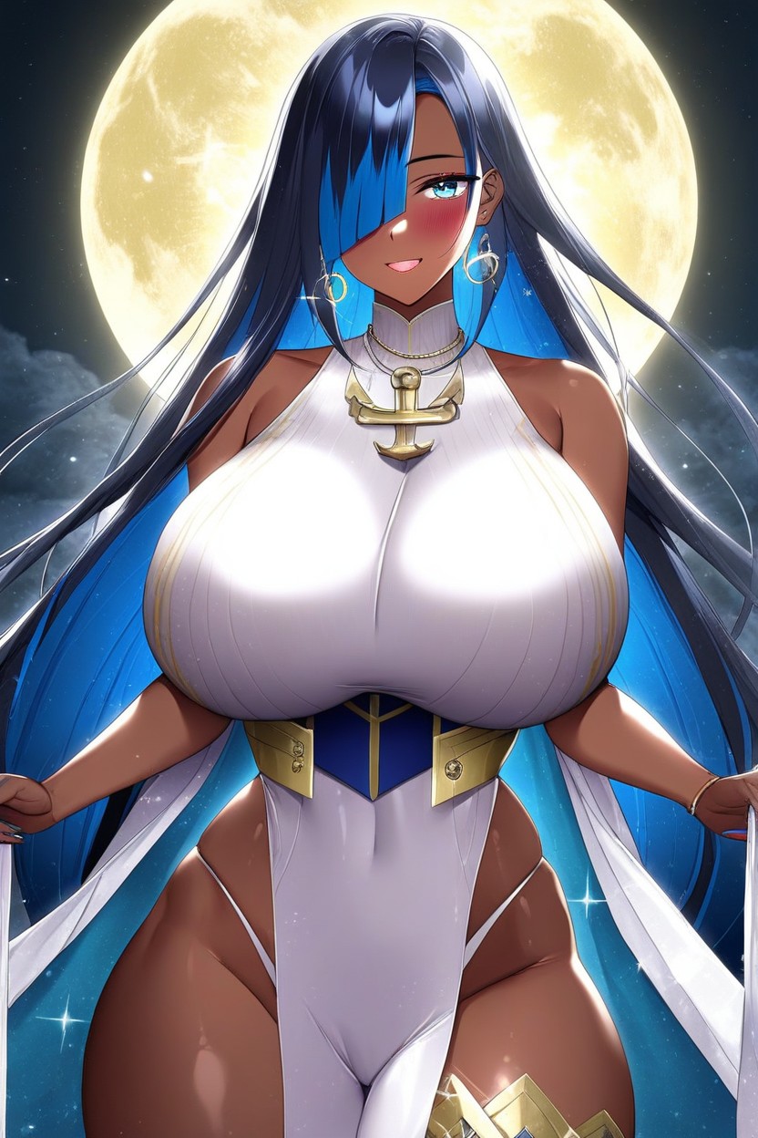 Blue Hair Bangs, スペキュラー, Huge Ass AIポルノ