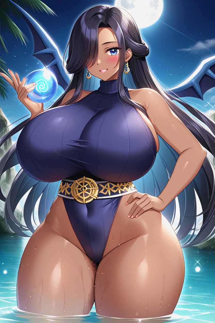 Hyper Breasts, Conjuring Massive Water Magic, Gold Anchor Earings Furry AI Porn