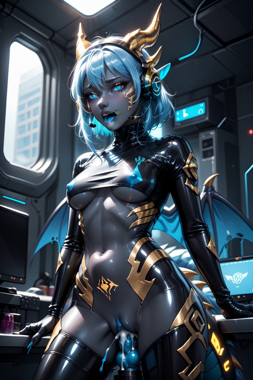 Black Clothing, Extreme Orgasm, Ball Joints Furry AI Porn