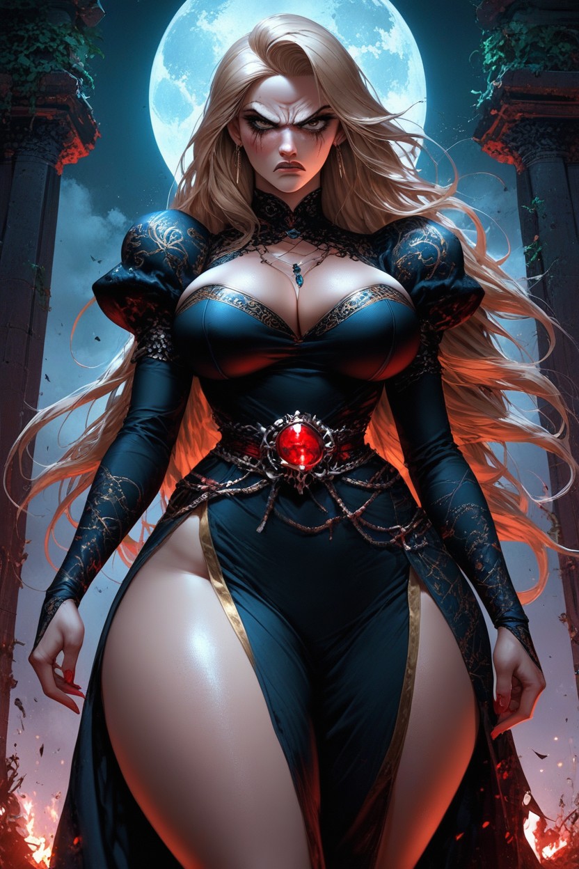 Her Eyes As Blue As Moonlight, 18+, And Cinematic Shadows Hentai AI Porn