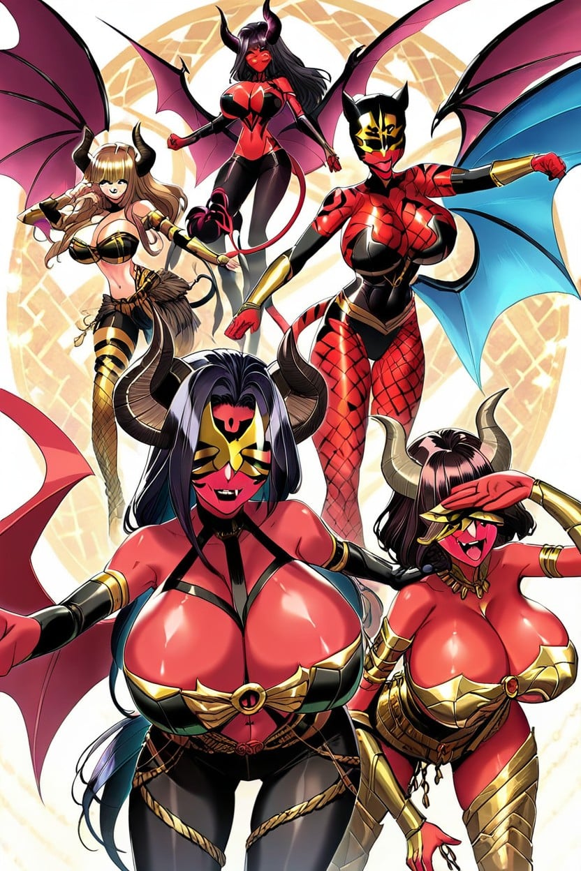 Black Eye Sockets, Wide Hips, Standing Proud Hentai AI Porn