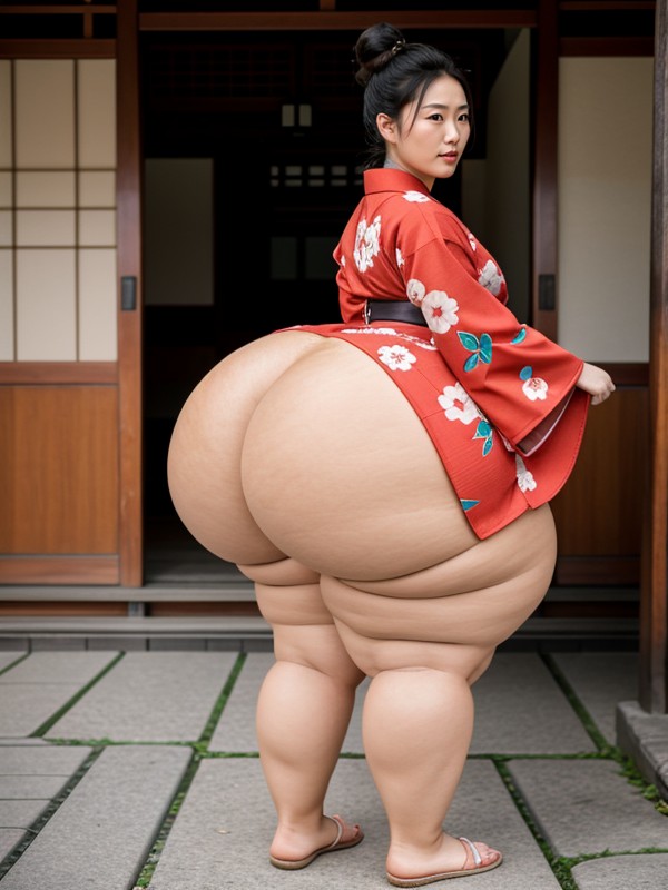 Disproportionate Massive Fake Butt, Extreme Wide Hips, Extremely Large Ass AI Porn