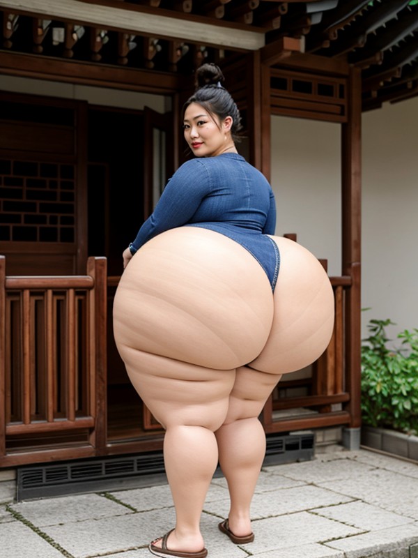 Chinese Village, Hyper Bubble Butt, Extreme Hyper Mega Booty AIポルノ