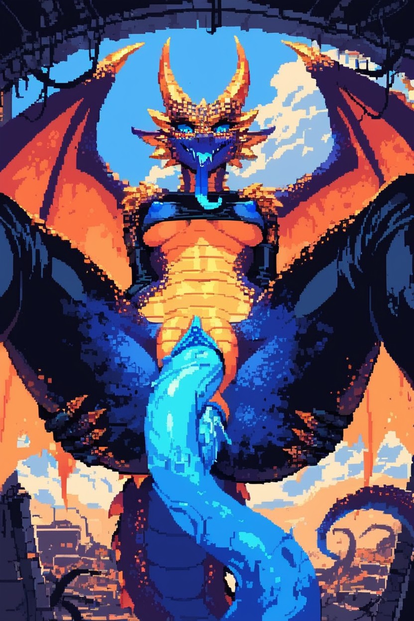 Crop Top, Glowing Tentacles, Mind Breaking Orgasm Furry AI Porn