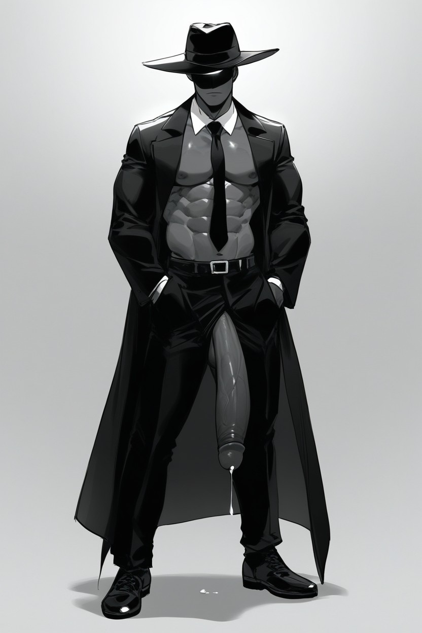 Black Belt, Shadow Man, Dark Grey Skin Porno gay IA